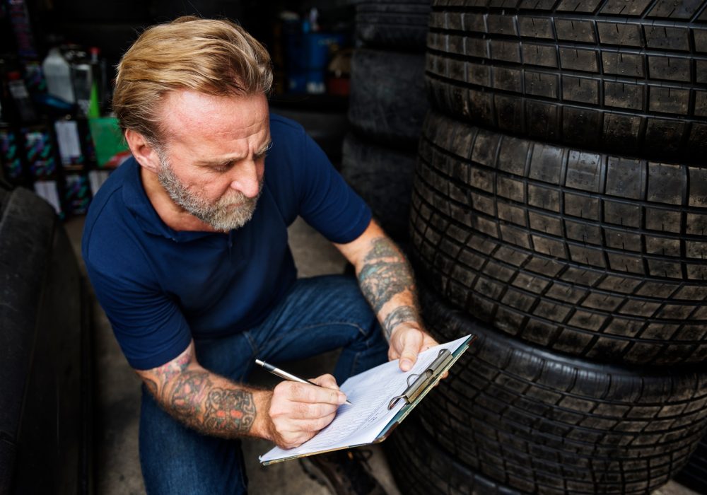 Tyre Shop Garage Service Spare Vehicle Tuning Concept